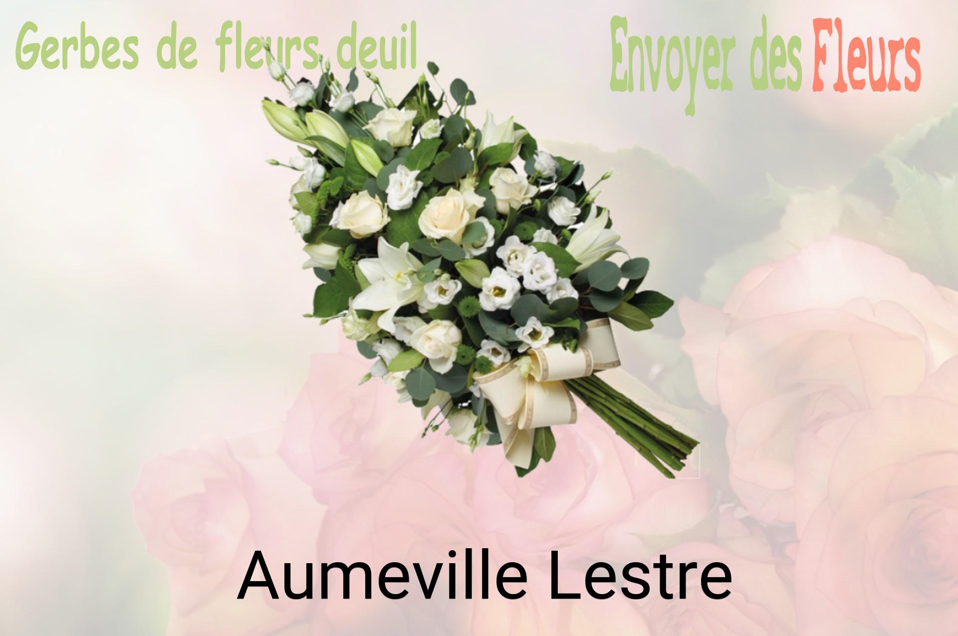 Gerbe de fleurs de deuil livrée à Aumeville-Lestre